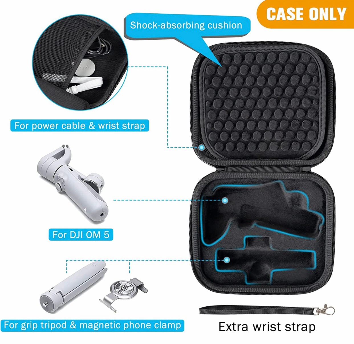 Portable EVA Case for DJI OM5 /GoPro